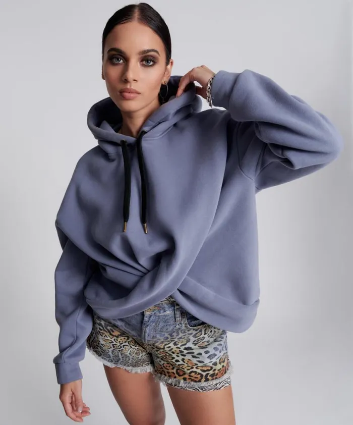 Women One Teaspoon Hoodies And Sweats STAND BY TWISTED HOODY