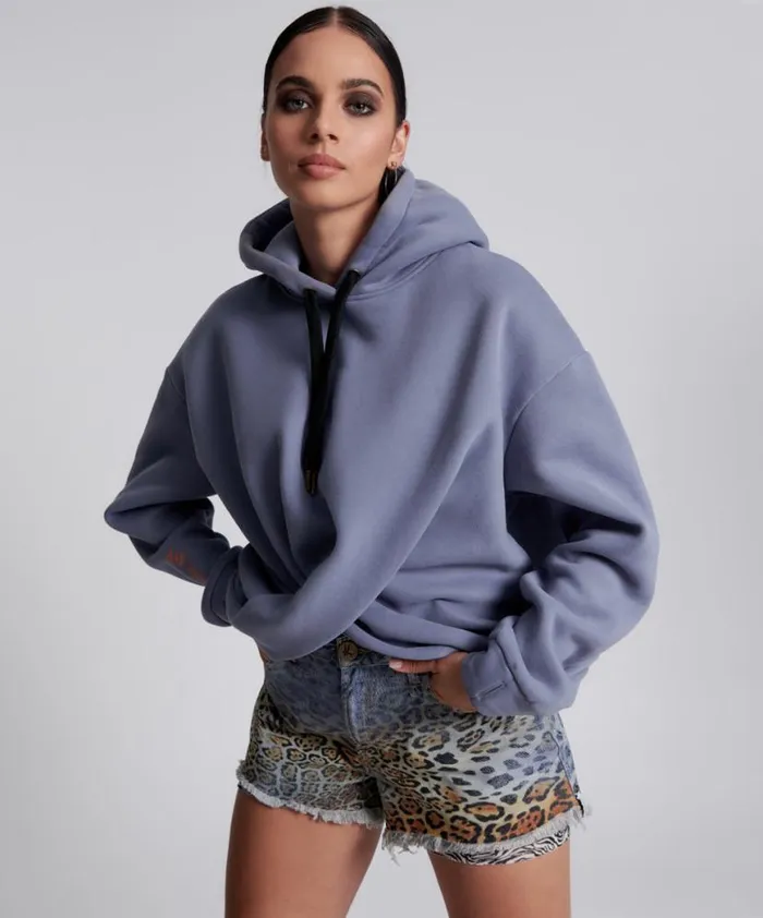 Women One Teaspoon Hoodies And Sweats STAND BY TWISTED HOODY Women One Teaspoon Hoodies And Sweats STAND BY TWISTED HOODY