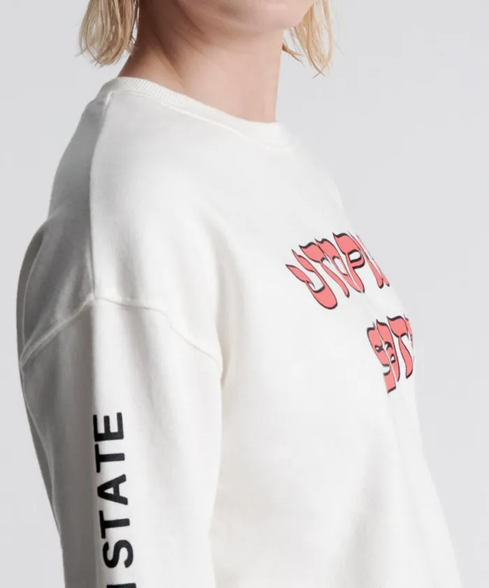 Women One Teaspoon Hoodies And Sweats UTOPIAN STATE LOGO SWEATER Women One Teaspoon Hoodies And Sweats UTOPIAN STATE LOGO SWEATER