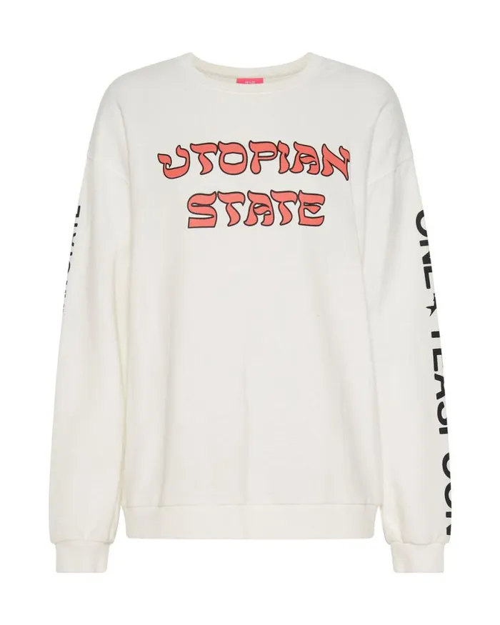 Women One Teaspoon Hoodies And Sweats UTOPIAN STATE LOGO SWEATER Women One Teaspoon Hoodies And Sweats UTOPIAN STATE LOGO SWEATER