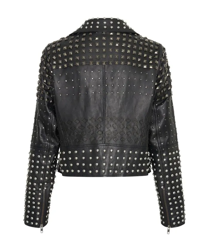Women One Teaspoon Jackets BLACK DIAMOND STUDDED LEATHER JACKET Women One Teaspoon Jackets BLACK DIAMOND STUDDED LEATHER JACKET