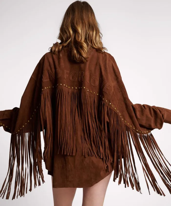 Women One Teaspoon Jackets BLIND FOR LOVE FRINGED DARIA JACKET Women One Teaspoon Jackets BLIND FOR LOVE FRINGED DARIA JACKET