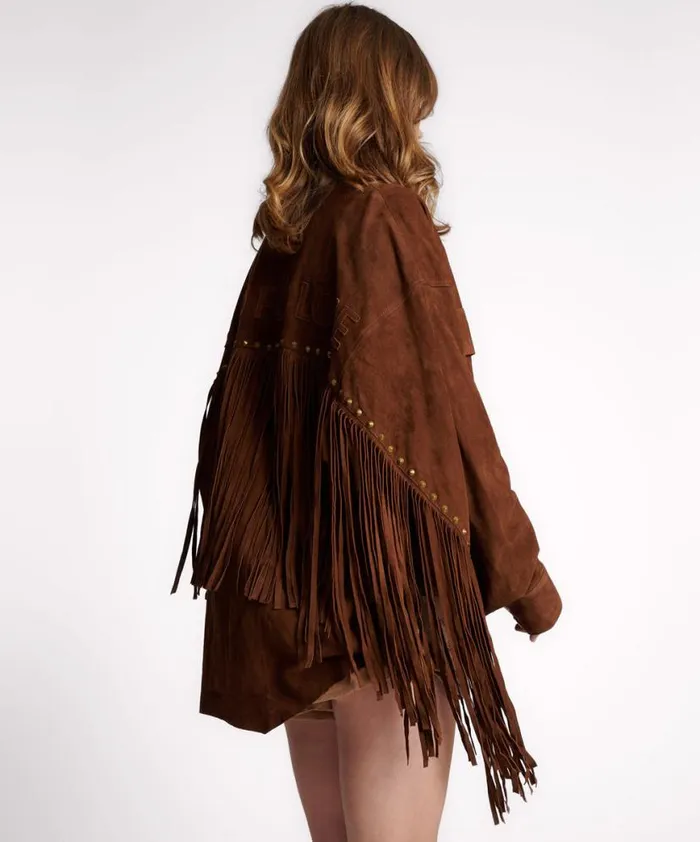 Women One Teaspoon Jackets BLIND FOR LOVE FRINGED DARIA JACKET Women One Teaspoon Jackets BLIND FOR LOVE FRINGED DARIA JACKET