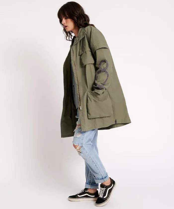 Women One Teaspoon Jackets CARGO THROWOVER JACKET Women One Teaspoon Jackets CARGO THROWOVER JACKET