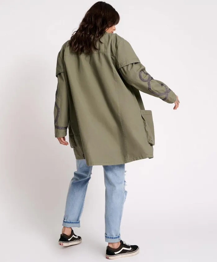 Women One Teaspoon Jackets CARGO THROWOVER JACKET Women One Teaspoon Jackets CARGO THROWOVER JACKET