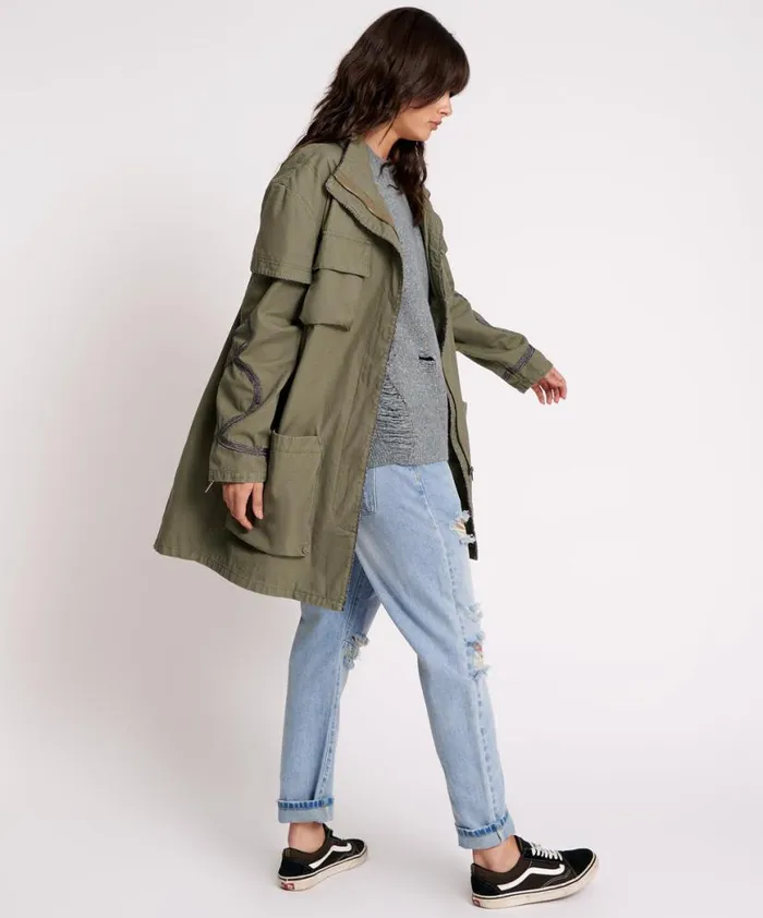 Women One Teaspoon Jackets CARGO THROWOVER JACKET Women One Teaspoon Jackets CARGO THROWOVER JACKET