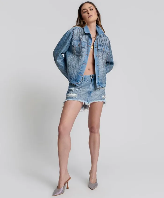 Women One Teaspoon Jackets DESERT JEWEL TRUCKER JACKET