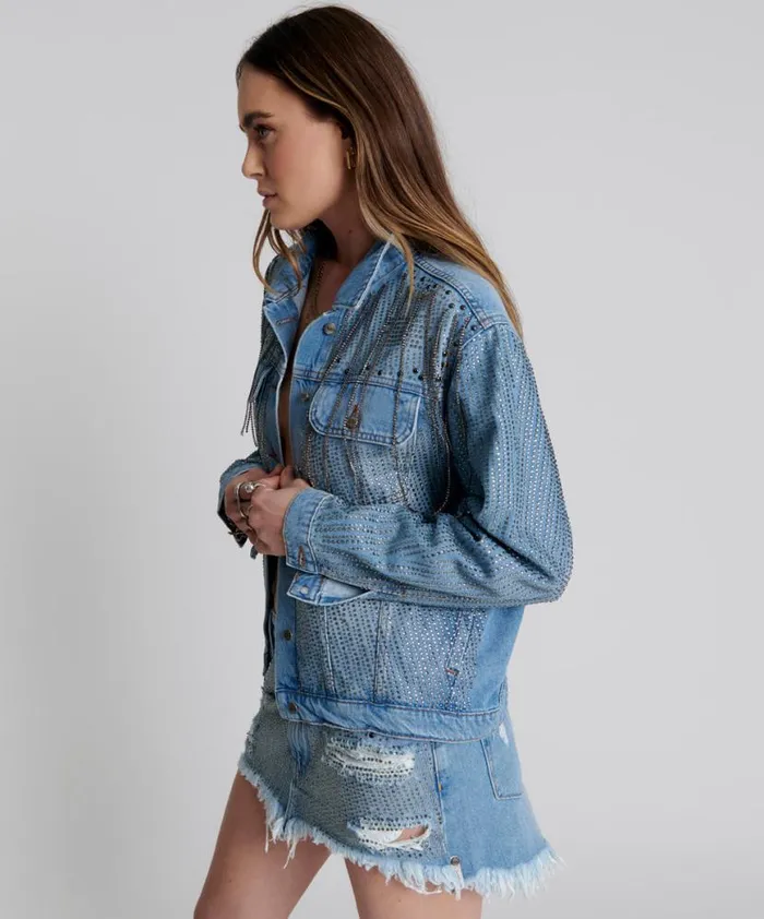 Women One Teaspoon Jackets DESERT JEWEL TRUCKER JACKET Women One Teaspoon Jackets DESERT JEWEL TRUCKER JACKET