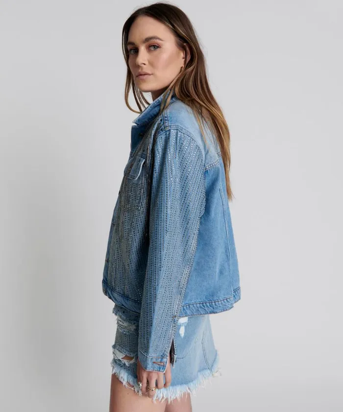 Women One Teaspoon Jackets DESERT JEWEL TRUCKER JACKET Women One Teaspoon Jackets DESERT JEWEL TRUCKER JACKET