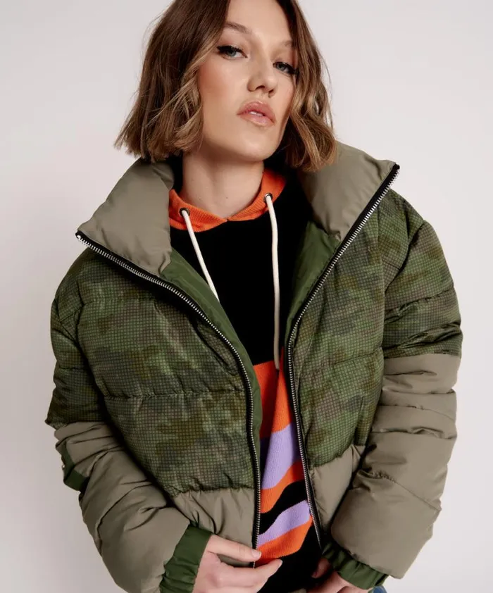 Women One Teaspoon Jackets DIRTEE LOVE CAMO PUFFA JACKET Women One Teaspoon Jackets DIRTEE LOVE CAMO PUFFA JACKET