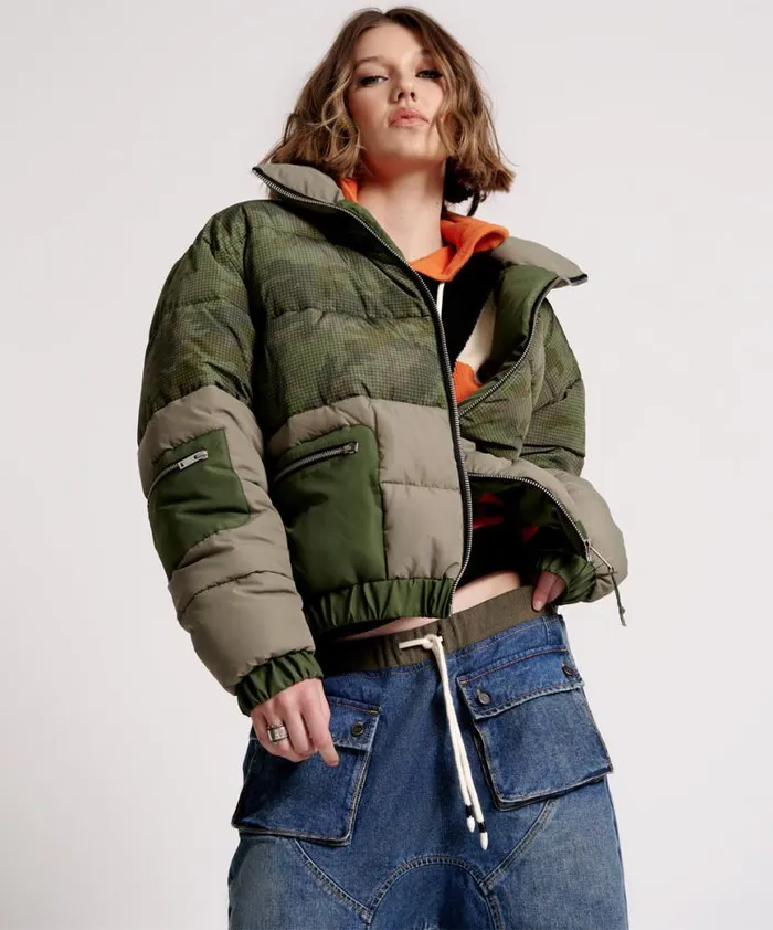 Women One Teaspoon Jackets DIRTEE LOVE CAMO PUFFA JACKET Women One Teaspoon Jackets DIRTEE LOVE CAMO PUFFA JACKET