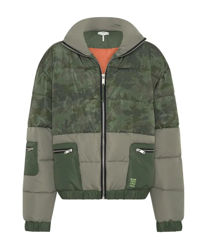Women One Teaspoon Jackets DIRTEE LOVE CAMO PUFFA JACKET Women One Teaspoon Jackets DIRTEE LOVE CAMO PUFFA JACKET