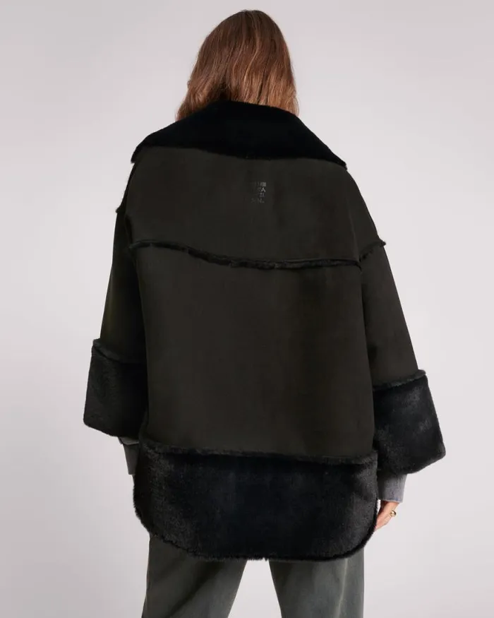 Women One Teaspoon Jackets FAUX SHEARLING AVIATOR COAT Women One Teaspoon Jackets FAUX SHEARLING AVIATOR COAT