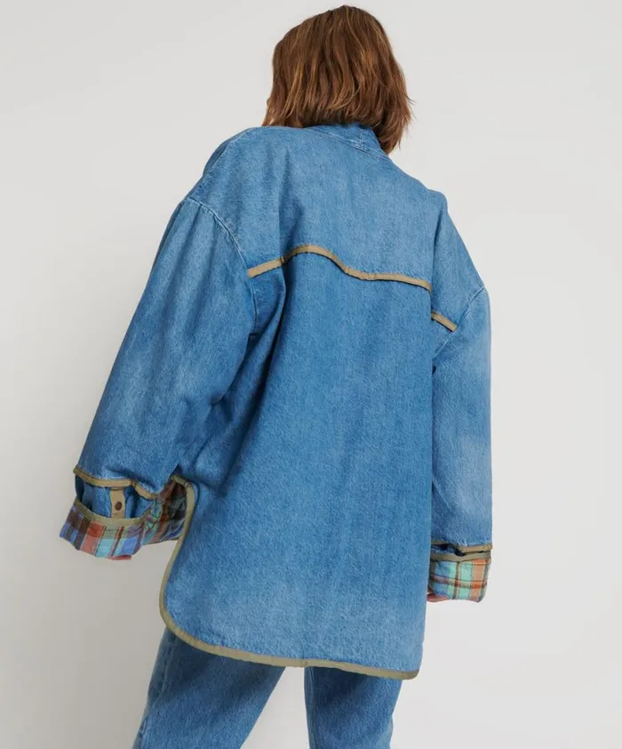 Women One Teaspoon Jackets KIMONO DENIM QUILTED JACKET Women One Teaspoon Jackets KIMONO DENIM QUILTED JACKET