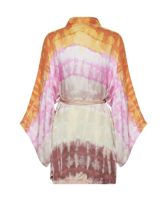 Women One Teaspoon Jackets MIRAGE HAND DYED SATIN KIMONO Women One Teaspoon Jackets MIRAGE HAND DYED SATIN KIMONO
