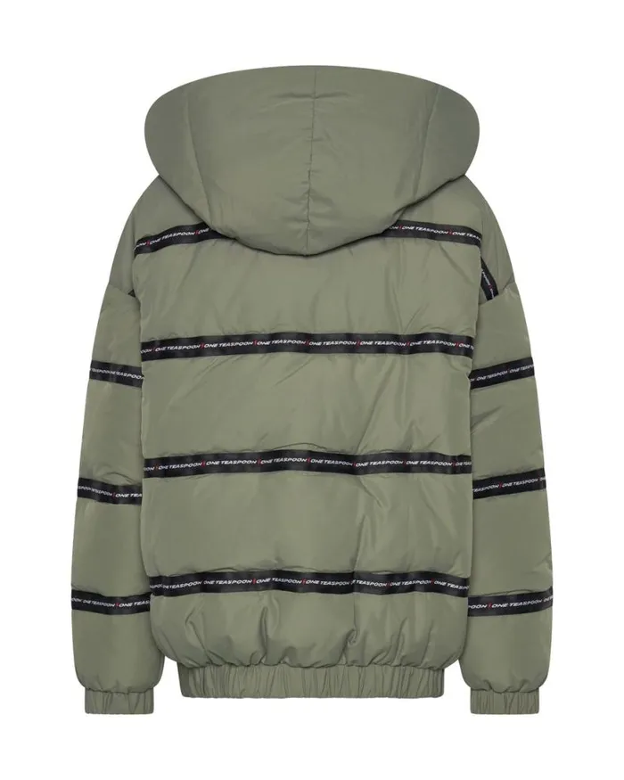 Women One Teaspoon Jackets OT KHAKI PUFFA JACKET Women One Teaspoon Jackets OT KHAKI PUFFA JACKET