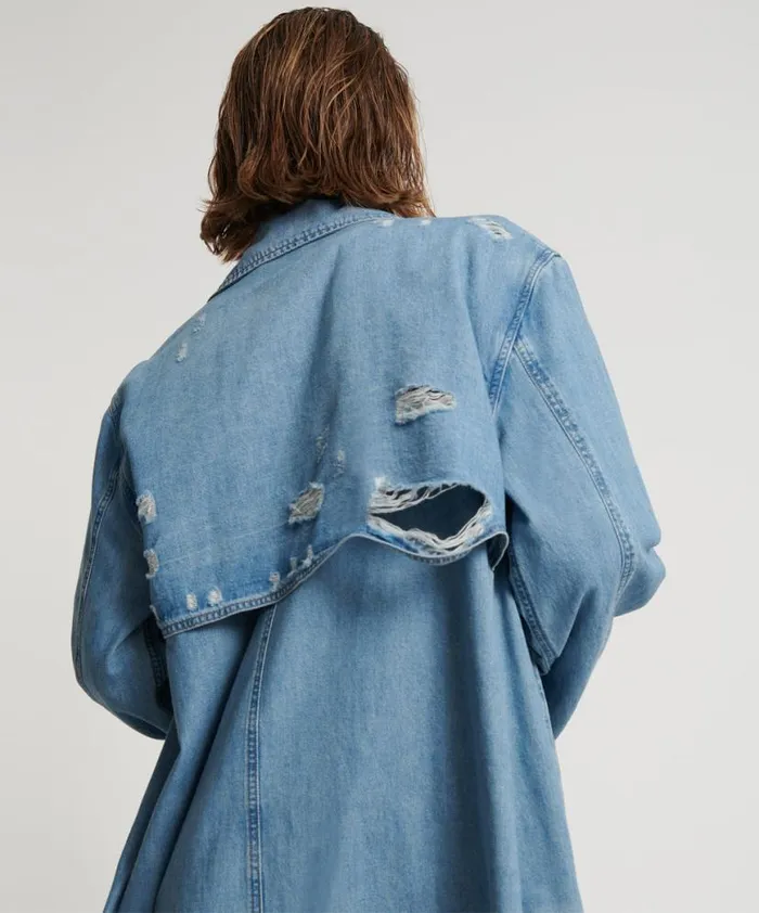 Women One Teaspoon Jackets PACIFICA DENIM TRENCH COAT Women One Teaspoon Jackets PACIFICA DENIM TRENCH COAT