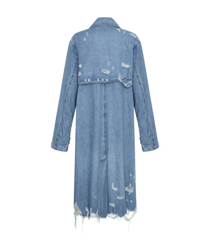 Women One Teaspoon Jackets PACIFICA DENIM TRENCH COAT Women One Teaspoon Jackets PACIFICA DENIM TRENCH COAT