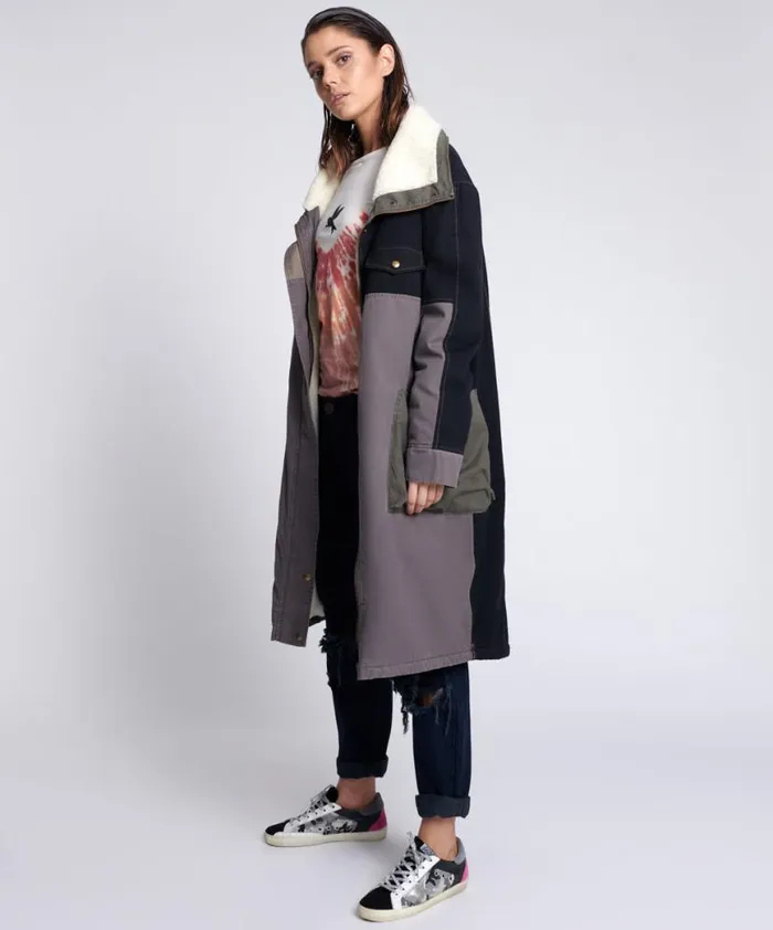 Women One Teaspoon Jackets PATCHWORK UTILITY DEFENDER COAT Women One Teaspoon Jackets PATCHWORK UTILITY DEFENDER COAT