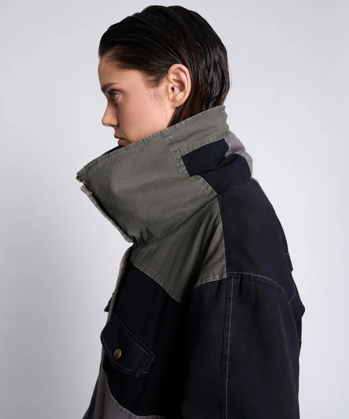 Women One Teaspoon Jackets PATCHWORK UTILITY DEFENDER COAT Women One Teaspoon Jackets PATCHWORK UTILITY DEFENDER COAT