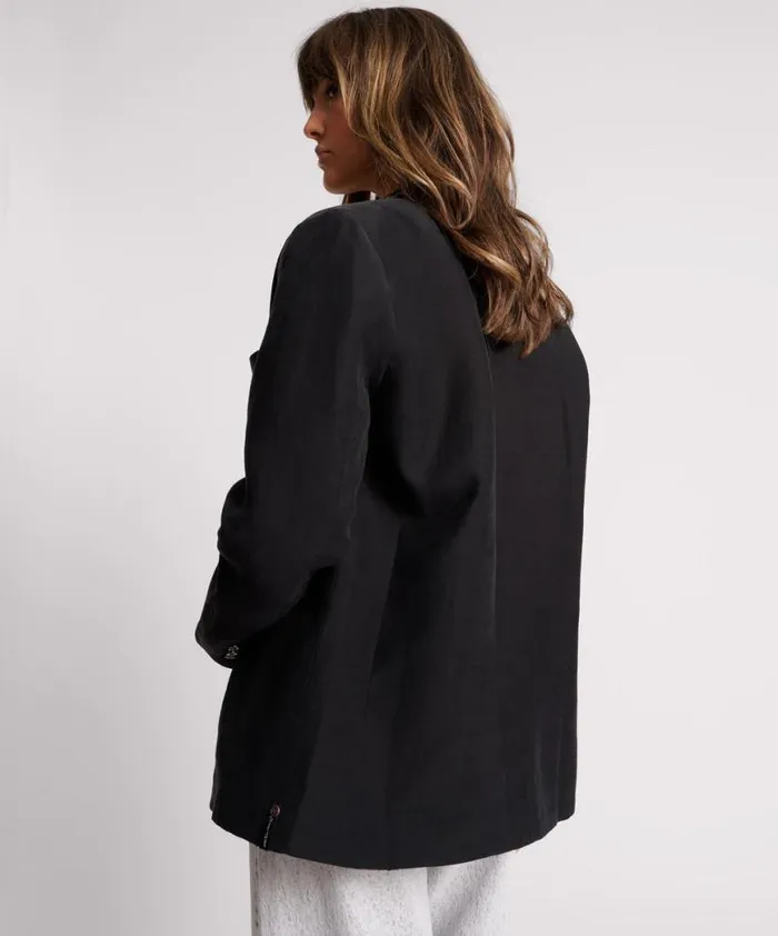 Women One Teaspoon Jackets PUNK STUDDED LINEN BLAZER Women One Teaspoon Jackets PUNK STUDDED LINEN BLAZER