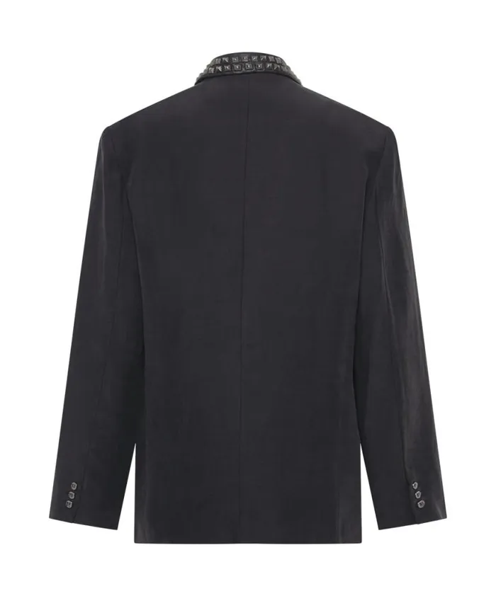 Women One Teaspoon Jackets PUNK STUDDED LINEN BLAZER Women One Teaspoon Jackets PUNK STUDDED LINEN BLAZER