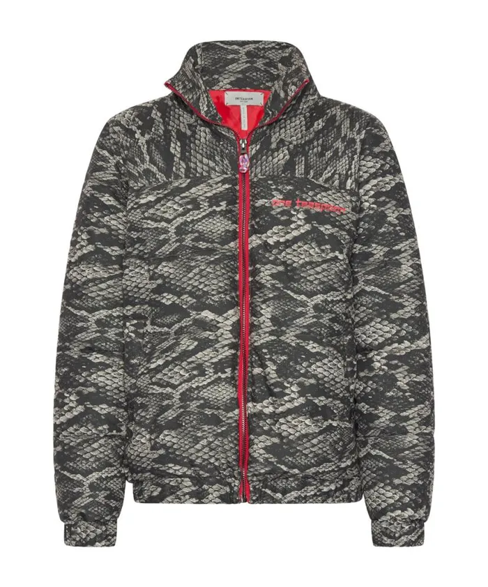 Women One Teaspoon Jackets SNAKED DIRTEE LOVE PUFFA JACKET Women One Teaspoon Jackets SNAKED DIRTEE LOVE PUFFA JACKET