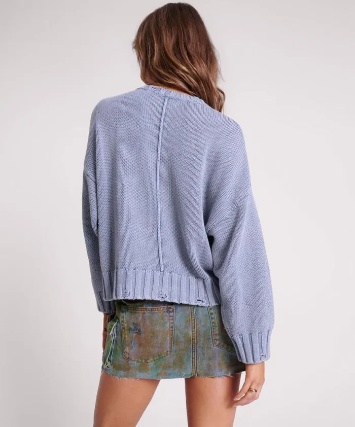 Women One Teaspoon Knitwear ACID WASHED OVERSIZED POCKET SWEATER Women One Teaspoon Knitwear ACID WASHED OVERSIZED POCKET SWEATER