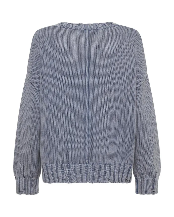 Women One Teaspoon Knitwear ACID WASHED OVERSIZED POCKET SWEATER Women One Teaspoon Knitwear ACID WASHED OVERSIZED POCKET SWEATER
