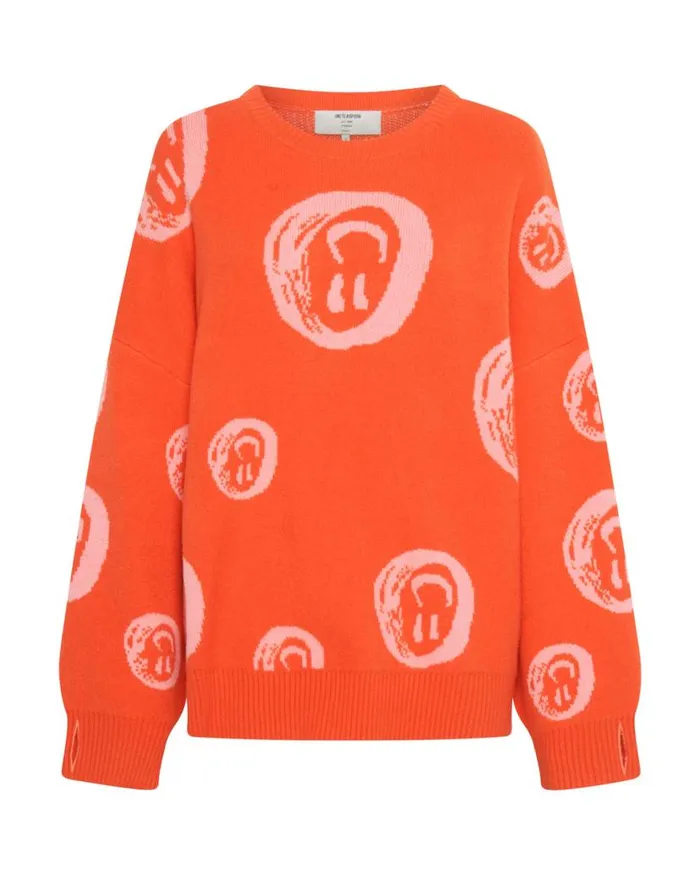 Women One Teaspoon Knitwear ALL OVER SMILEY KNIT SWEATER Women One Teaspoon Knitwear ALL OVER SMILEY KNIT SWEATER