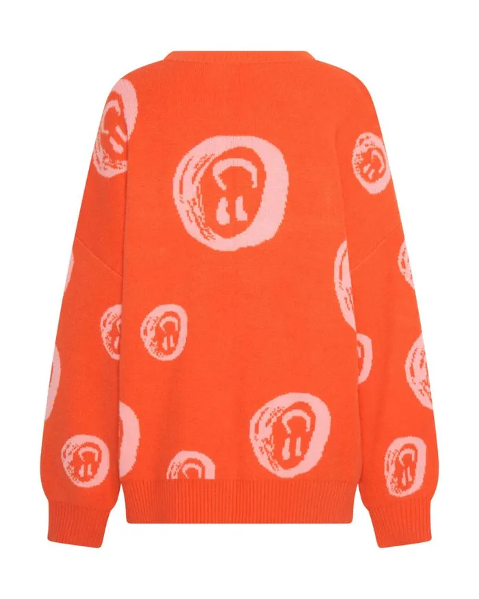 Women One Teaspoon Knitwear ALL OVER SMILEY KNIT SWEATER Women One Teaspoon Knitwear ALL OVER SMILEY KNIT SWEATER