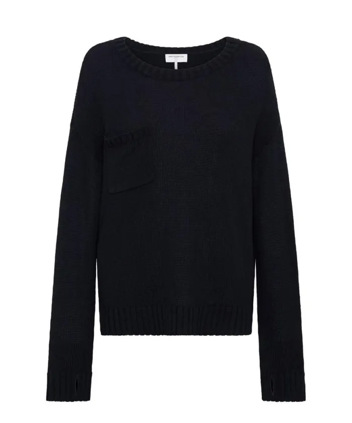 Women One Teaspoon Knitwear CLASSIC POCKET CHUNKY KNIT SWEATER BLACK Women One Teaspoon Knitwear CLASSIC POCKET CHUNKY KNIT SWEATER BLACK