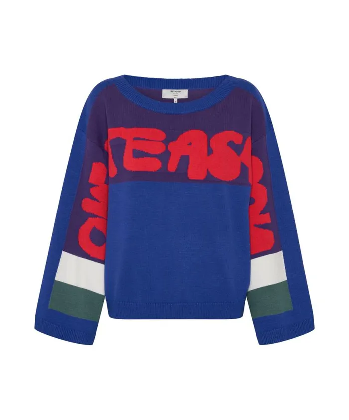 Women One Teaspoon Knitwear COLLEGE GRAFFITI KNIT SWEATER Women One Teaspoon Knitwear COLLEGE GRAFFITI KNIT SWEATER