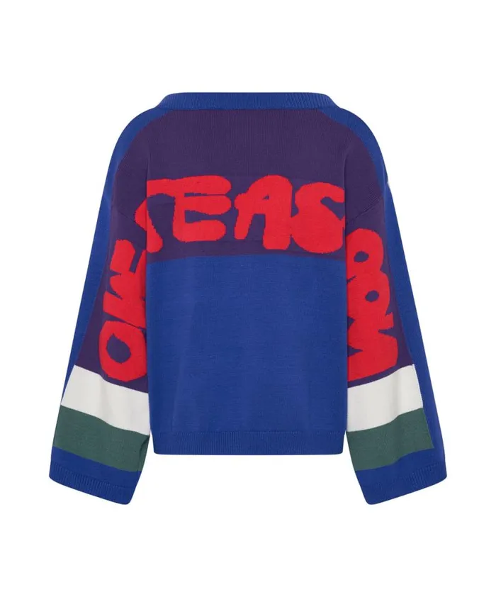 Women One Teaspoon Knitwear COLLEGE GRAFFITI KNIT SWEATER Women One Teaspoon Knitwear COLLEGE GRAFFITI KNIT SWEATER