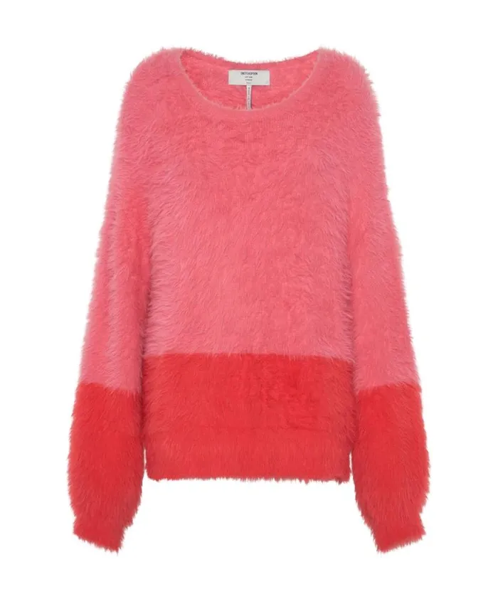 Women One Teaspoon Knitwear FLUFFY COLOUR BLOCK KNIT SWEATER Women One Teaspoon Knitwear FLUFFY COLOUR BLOCK KNIT SWEATER
