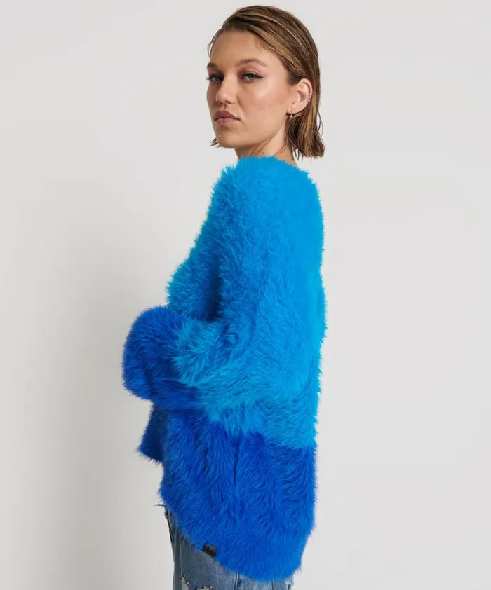 Women One Teaspoon Knitwear FLUFFY COLOUR BLOCKED SWEATER Women One Teaspoon Knitwear FLUFFY COLOUR BLOCKED SWEATER