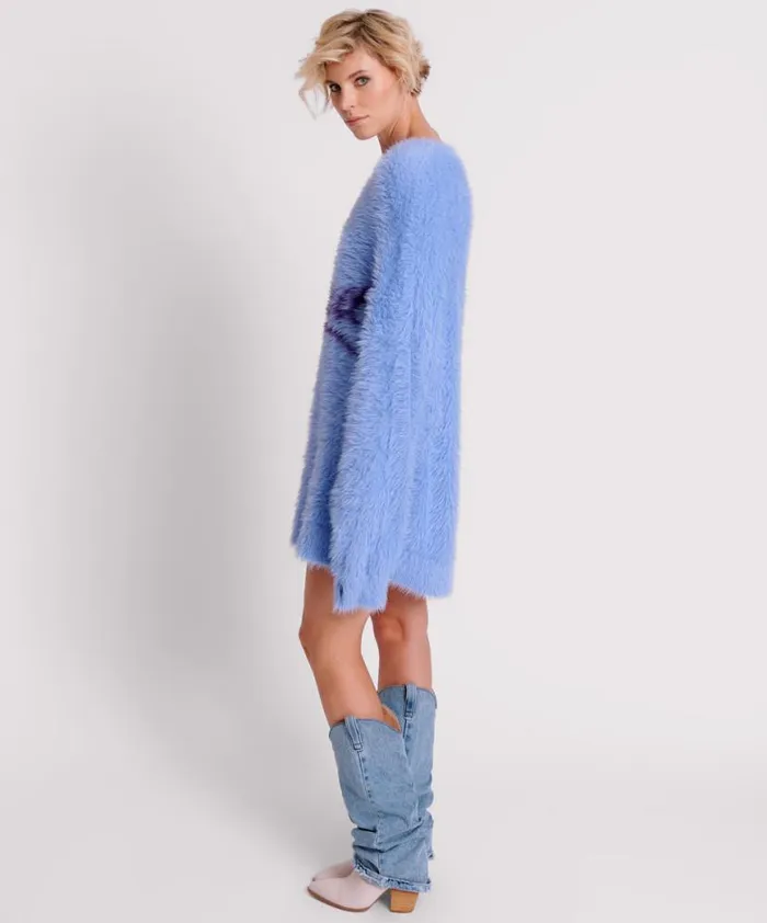 Women One Teaspoon Knitwear FLUFFY CORNFLOWER HOWDY KNIT SWEATER DRESS Women One Teaspoon Knitwear FLUFFY CORNFLOWER HOWDY KNIT SWEATER DRESS