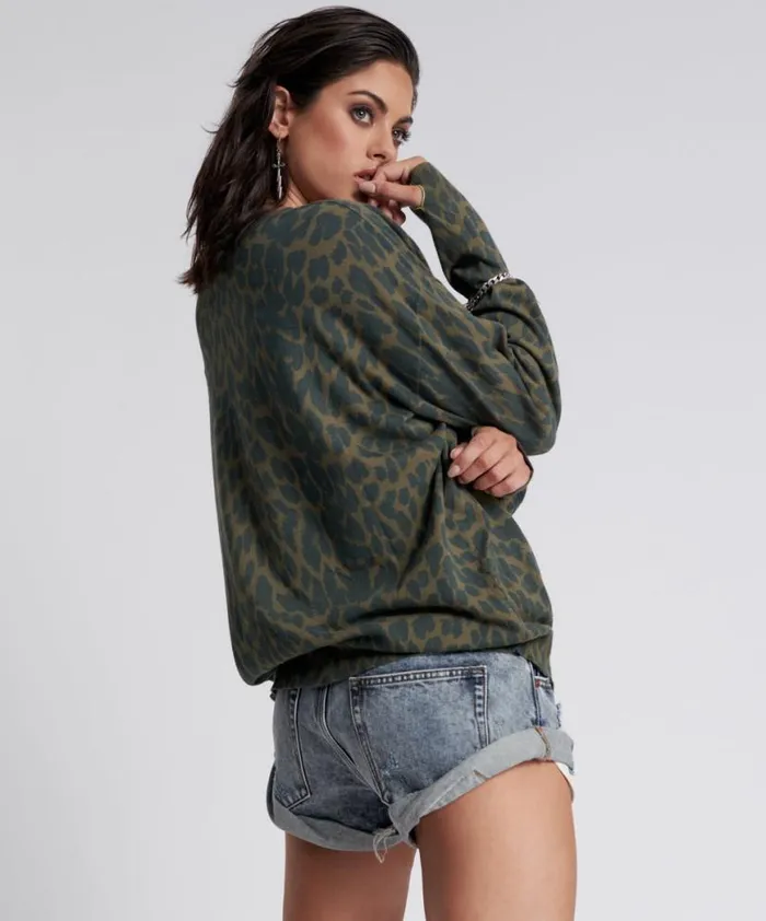 Women One Teaspoon Knitwear JUNGLE LEOPARD KNIT SWEATER Women One Teaspoon Knitwear JUNGLE LEOPARD KNIT SWEATER