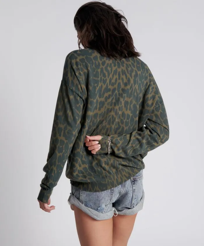 Women One Teaspoon Knitwear JUNGLE LEOPARD KNIT SWEATER Women One Teaspoon Knitwear JUNGLE LEOPARD KNIT SWEATER