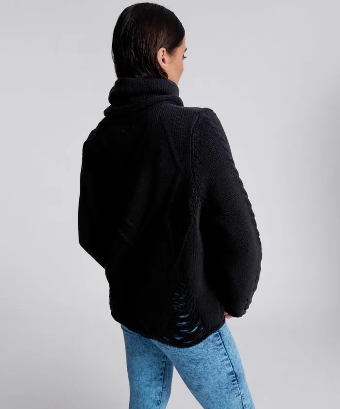 Women One Teaspoon Knitwear LADDERED ROLL NECK SWEATER Women One Teaspoon Knitwear LADDERED ROLL NECK SWEATER