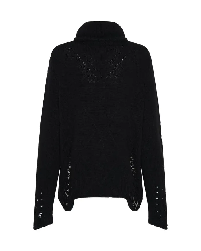 Women One Teaspoon Knitwear LADDERED ROLL NECK SWEATER Women One Teaspoon Knitwear LADDERED ROLL NECK SWEATER