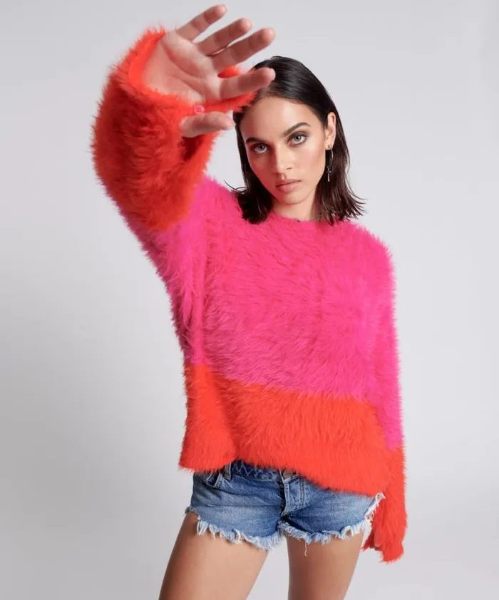 Women One Teaspoon Knitwear LOST SIGNAL COLOUR BLOCK SWEATER Women One Teaspoon Knitwear LOST SIGNAL COLOUR BLOCK SWEATER