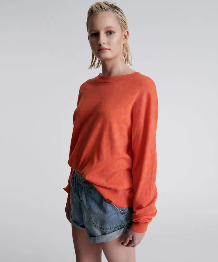 Women One Teaspoon Knitwear NEON LEOPARD KNIT SWEATER Women One Teaspoon Knitwear NEON LEOPARD KNIT SWEATER