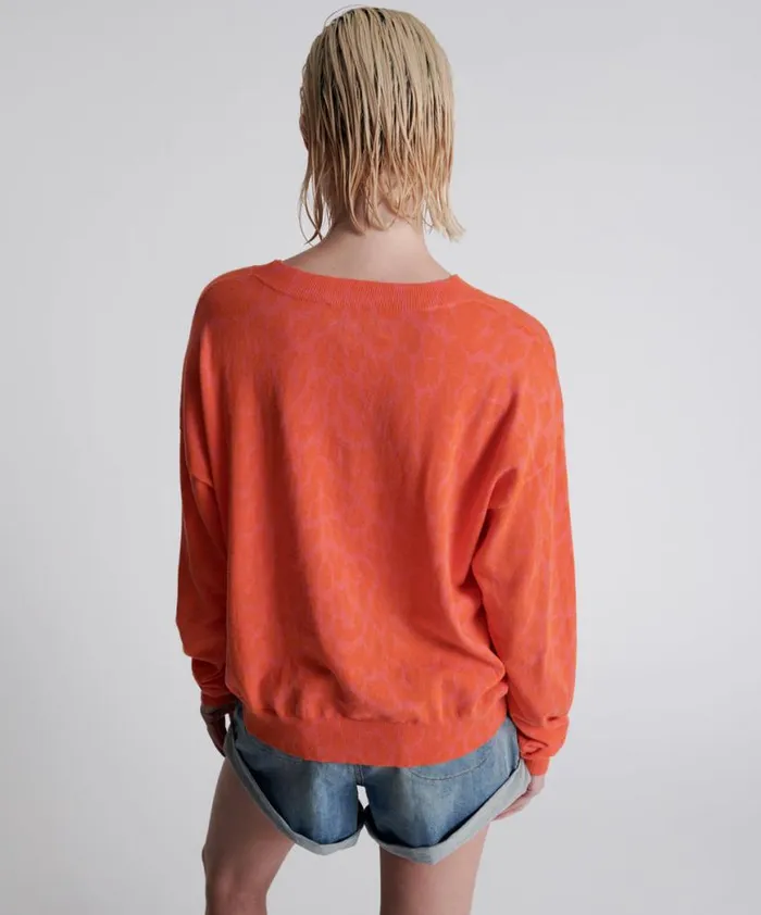 Women One Teaspoon Knitwear NEON LEOPARD KNIT SWEATER Women One Teaspoon Knitwear NEON LEOPARD KNIT SWEATER