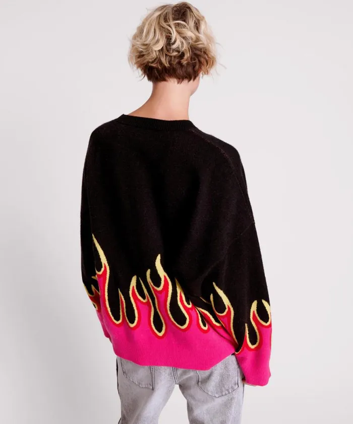 Women One Teaspoon Knitwear ON FIRE INTARSIA SWEATER Women One Teaspoon Knitwear ON FIRE INTARSIA SWEATER