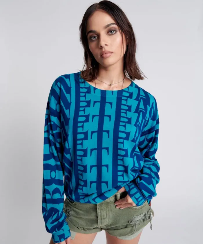 Women One Teaspoon Knitwear ON REPEAT OVERSIZED SWEATER