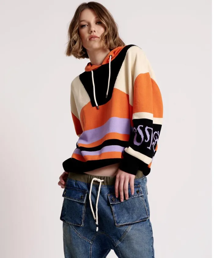 Women One Teaspoon Knitwear OTS REACTIVE KNIT HOODY Women One Teaspoon Knitwear OTS REACTIVE KNIT HOODY