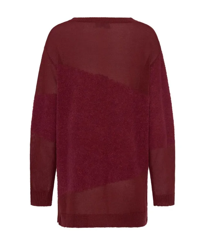 Women One Teaspoon Knitwear SHATTERED CREW KNIT SWEATER RED Women One Teaspoon Knitwear SHATTERED CREW KNIT SWEATER RED