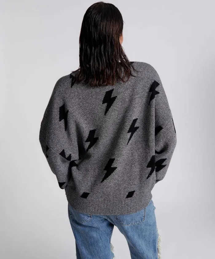 Women One Teaspoon Knitwear STATIC LIGHTNING SWEATER Women One Teaspoon Knitwear STATIC LIGHTNING SWEATER