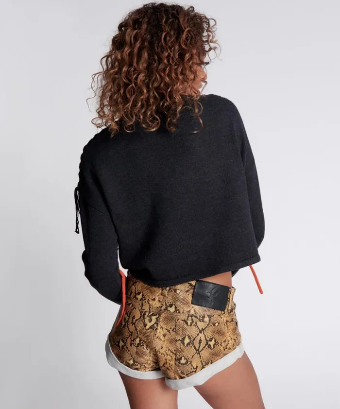 Women One Teaspoon Knitwear STITCHED UP CROP KNIT SWEATER Women One Teaspoon Knitwear STITCHED UP CROP KNIT SWEATER